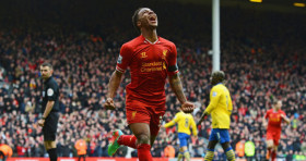 Raheem Sterling v dresu Liverpoolu